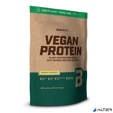 Táplálékkiegészítő, 500g, vegán, BIOTECH USA, banán
