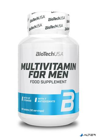 Multivitamin, 60 tabletta, férfiaknak, BIOTECH USA