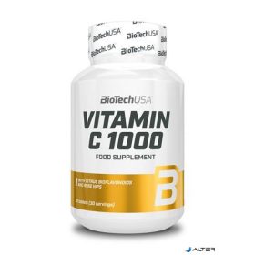   Étrend-kiegészítő tabletta, 30 tabletta, 1000mg C-vitaminnal, BIOTECH USA