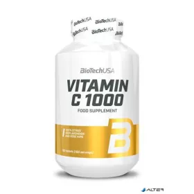   Étrend-kiegészítő tabletta, 100 tabletta, 1000mg C-vitaminnal, BIOTECH USA