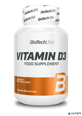 Vitamin, 60 tabletta, D3, BIOTECH USA