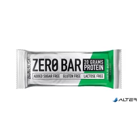   Fehérjeszelet, gluténmentes, 50g, BIOTECH USA "Zero Bar", csokoládé-mogyoró