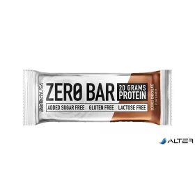  Fehérjeszelet, gluténmentes, 50g, BIOTECH USA "Zero Bar", dupla csokoládé