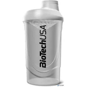   Keverőpalack, 600ml, BIOTECH USA 'Wave Shaker', fekete-füst