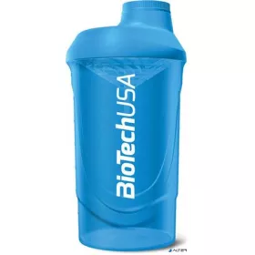   Keverőpalack, 600ml, BIOTECH USA "Wave Shaker", kék