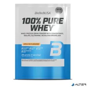   Tejsavó fehérjepor, 28g, BIOTECH USA '100% Pure Whey', almás pite