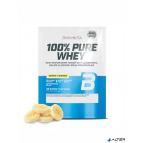   Tejsavó fehérjepor, 28g, BIOTECH USA "100% Pure Whey", banán