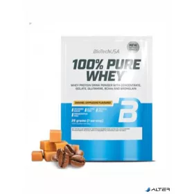   Tejsavó fehérjepor, 28g, BIOTECH USA "100% Pure Whey", karamell-cappuccino