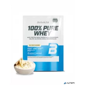  Tejsavó fehérjepor, 28g, BIOTECH USA "100% Pure Whey", tejberizs