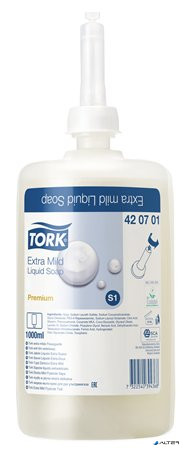Folyékony szappan, 1 l, S1 rendszer, TORK "Érzékeny bőrre", fehér