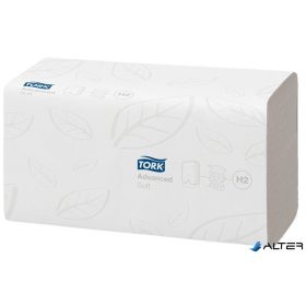   Kéztörlő, Interfold hajtás, 2 rétegű, 180 lap, H2 rendszer, Advanced, TORK 'Xpress Soft Multifold', fehér