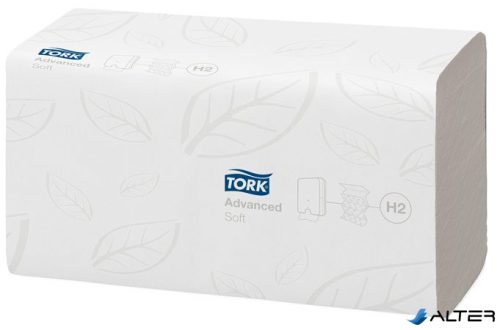 Kéztörlő, Interfold hajtás, 2 rétegű, 180 lap, H2 rendszer, Advanced, TORK "Xpress Soft Multifold", fehér
