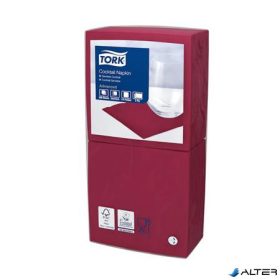   Koktélszalvéta, 1/4 hajtogatott, 2 rétegű, 23,8x23,8 cm cm, Advanced, TORK "Cocktail", bordó