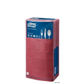   Szalvéta, 1/4 hajtogatott, 2 rétegű, 33x33 cm, Advanced, TORK 'Lunch', bordó