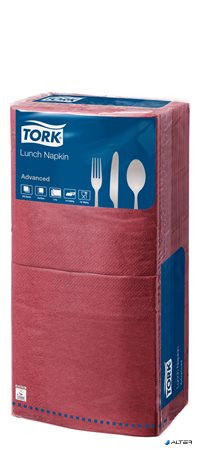 Szalvéta, 1/4 hajtogatott, 2 rétegű, 33x33 cm, Advanced, TORK "Lunch", bordó