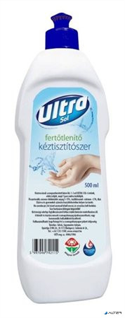 Kézfertőtlenítőszer, 0,5 l, "Ultra Sol"