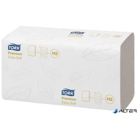   Kéztörlő, Interfold hajtás, H2 rendszer, 2 rétegű, 100 lap, Premium, TORK 'Xpress Extra Soft Multifold', fehér