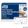 Kéztörlő, Interfold hajtás, H2 rendszer, 2 rétegű, 100 lap, Premium, TORK "Xpress Extra Soft Multifold", fehér