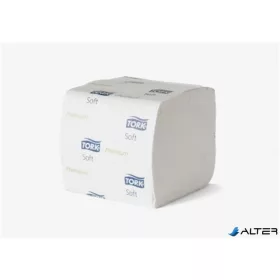   Toalettpapír, hajtogatott, T3 rendszer, 2 rétegű, Premium, TORK 'Folded', fehér