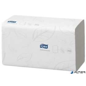   Kéztörlő, Z hajtás, 2 rétegű, 250 lap, H3 rendszer, Advanced, TORK 'Singlefold', fehér
