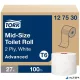 Toalettpapír, T6 rendszer, 2 rétegű, 13,2 cm átmérő, Advanced, TORK 'Mid-size', fehér