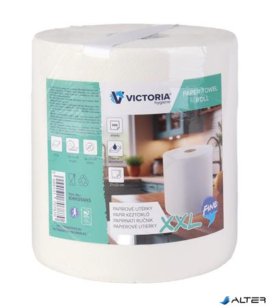 Kéztörlő, tekercses, 2 rétegű, 500 lap, VICTORIA HYGIENE, "Fine XXL"