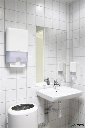 Kéztörlő adagoló, Interfold hajtogatás, H2 rendszer, Elevation, TORK 'Xpress Multifold', fehér