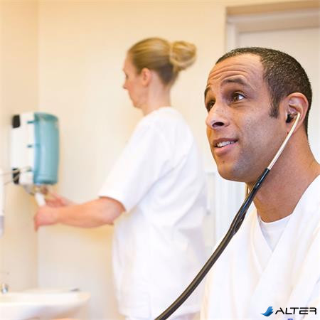 Kéztörlő adagoló, belsőmag-adagolás, M1 rendszer, Performance, TORK 'Mini', fehér/türkiz