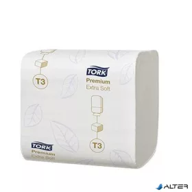   Toalettpapír, T3 rendszer, 2 rétegű, Premium, TORK 'Extra Soft Folded', fehér