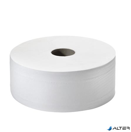 Toalettpapír, T1 rendszer, 2 rétegű, 26 cm átmérő, Universal "Jumbo", fehér