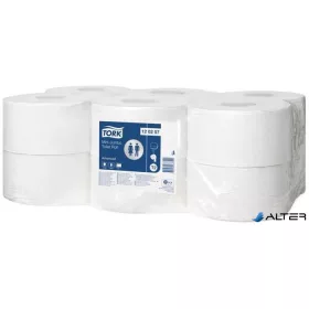   Toalettpapír, T2 rendszer, 2 rétegű, 19, 5 cm átmérő, Advanced, TORK 'Mini Jumbo', fehér