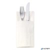 Szalvéta, 1/8 hajtogatott, 3 rétegű, 39x40 cm, TORK 'Soft Bon Appetit Cutlery Pocket', decor