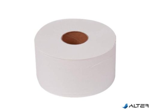 Toalettpapír, T2 rendszer, 2 rétegű, 19 cm átmérő "Mini Jumbo", fehér