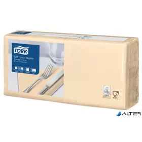   Szalvéta, 1/4 hajtogatott, 3 rétegű, 32,5x32,8 cm, Advanced, TORK "Soft Lunch", homokszín