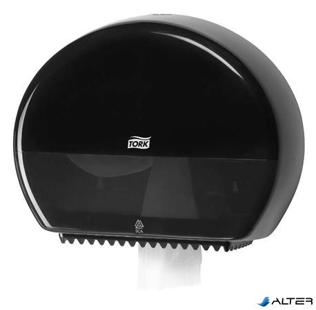 Toalettpapír adagoló, T2 rendszer, Elevation, TORK "Mini Jumbo", fekete