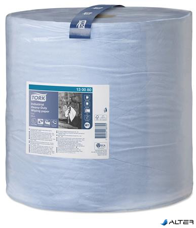 Törlőpapír, tekercses, 39 cm átmérő, W1 rendszer, 3 rétegű, TORK "Nagy teljesítményű", kék