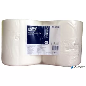   Törlőpapír, tekercses, 25 cm átmérő, 2 rétegű, W2 rendszer, TORK 'Általános', fehér