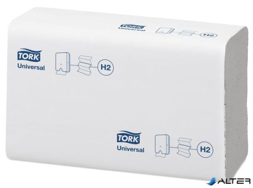 Kéztörlő, Interfold hajtás, 2 rétegű, 237 lap, H2 rendszer, Universal, TORK "Xpress Multifold", fehér