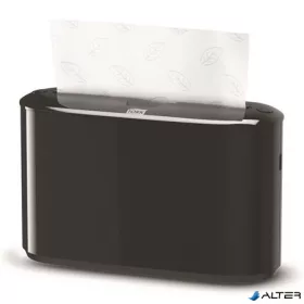   Kéztörlő adagoló, Interfold hajtogatás, pultra tehető. H2 rendszer, Elevation, TORK 'Xpress Multifold', fekete