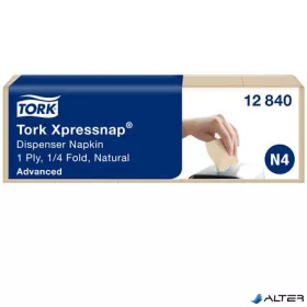   Szalvéta, adagolós, 1 rétegű, 21,3x33 cm, N4 rendszer, Advanced, TORK 'Xpressnap', natúr