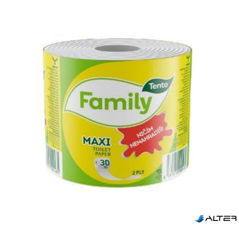 Toalettpapír, 2 rétegű, kistekercses, 64 tekercs, TENTO, 'Family Maxi', natúr