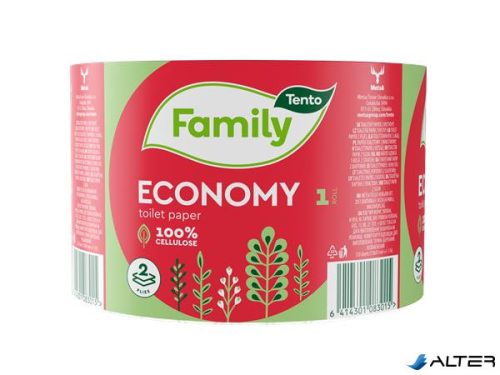 Toalettpapír, 2 rétegű, kistekercses, 36 tekercs, TENTO 'Family Economy', natúr
