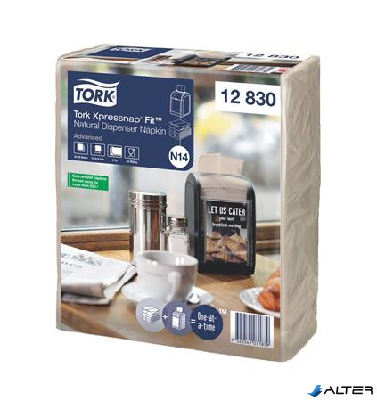 Szalvéta, adagolós, 2 rétegű, 21,3x16,5 cm, N14 rendszer, Advanced, TORK "Xpressnap Fit", natúr