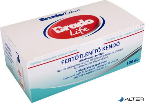 Fertőtlenítő kendő, 100 db, BRADOLIFE