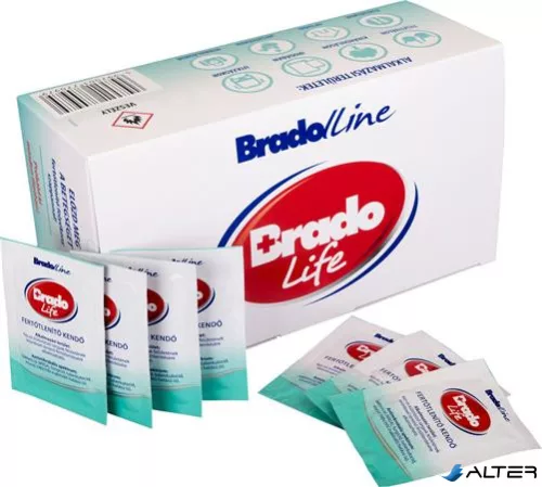 Fertőtlenítő kendő, 100 db, BRADOLIFE