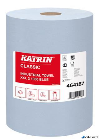 Kéztörlő, tekercses, 2 rétegű, KATRIN "Classic XXL2", kék