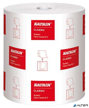 Kéztörlő, tekercses, 2 rétegű, KATRIN "System M2", fehér