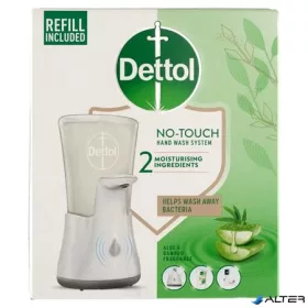   Folyékony szappan adagoló, szenzoros, Aloe Vera és E vitamin utántöltővel, DETTOL