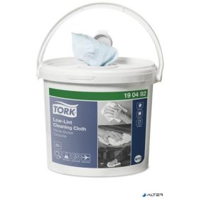   Tisztítókendő, szöszszegény, 1 rétegű, 200 db, hordozható vödörben, W10 rendszer,TORK, türkizkék