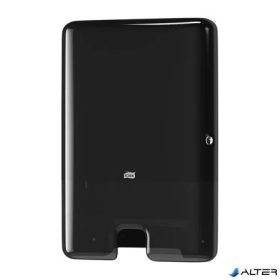   Kéztörlő adagoló, Interfold hajtogatás, H2 rendszer, Elevation, TORK "Xpress Multifold", fekete